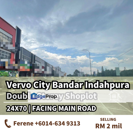 Vervo City , Bandar Indahpura , 2 Storey Shoplot , ROI 3.7 %, Johor, Kulai