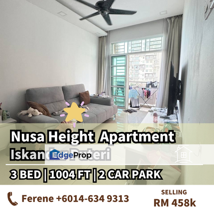 Nusa Heights Apartment , Gelang Patah , 2 Car park , Johor, Gelang Patah