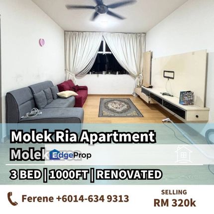 Molek Ria Apartment , Molek , Renovated, Johor, Johor Bahru