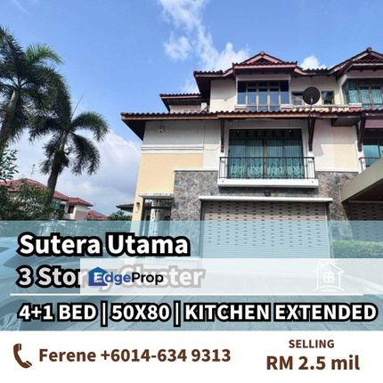 Sutera Utama , 3 Storey Cluster , Extended , Johor, Skudai