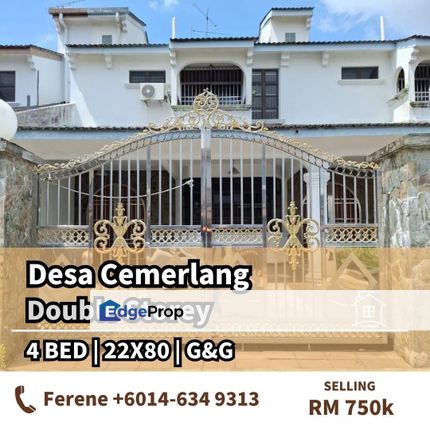 Desa Cemerlang , Double Storey , Renovated , Johor, Ulu Tiram
