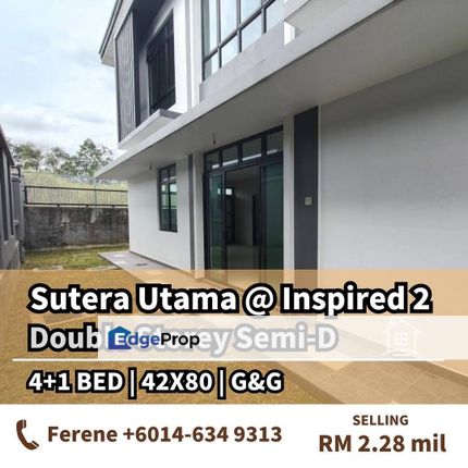 Sutera Utama , Double Storey Semi D , Inspired 2, Johor, Skudai
