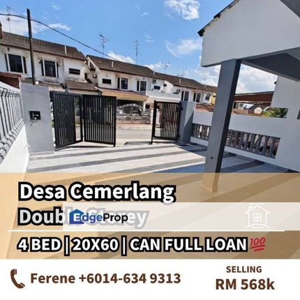 Full Loan , Desa Cemerlang , Double Storey , Johor, Ulu Tiram