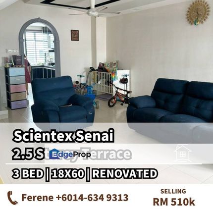 Scientex Jaya , Senai , 2.5 Storey , Renovated , Johor, Senai