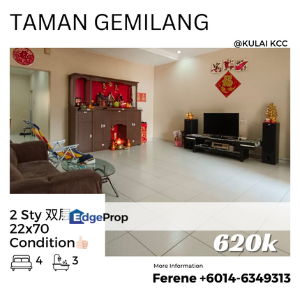 Taman Gemilang , 2 Storey , Renovated , Johor, Kulai