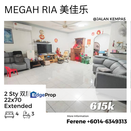 2 Storey , Megah Ria , Renovated N Extended , Johor, Masai