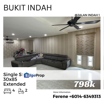 Single Storey , Bukit Indah , Fully Extended , Johor, Johor Bahru