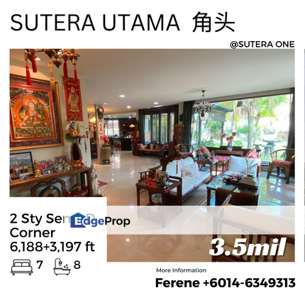 Sutera Utama , Sutera One , 2 Storey Semi D , Johor, Skudai