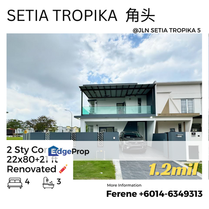 Setia Tropika , 2 Storey Corner , Renovated , Johor, Setia Tropika