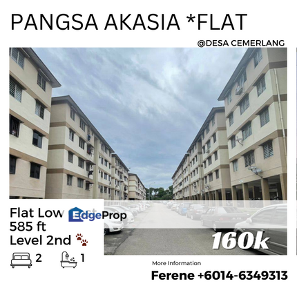 Pangsa Akasia , Flat Low Cost , 2nd Floor , Johor, Ulu Tiram