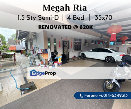 Megah Ria , 1.5 Storey Semi D , Renovated , Johor, Masai