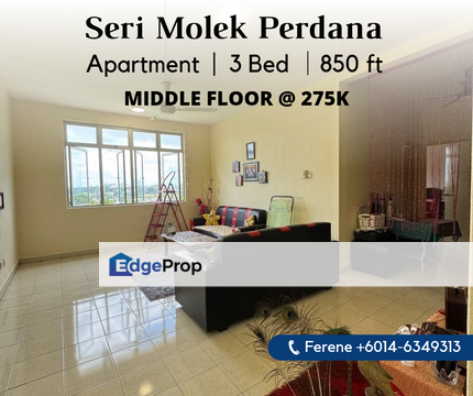 Seri Molek Perdana , 3 Bed , Molek , Partial Furnish , Johor, Johor Bahru