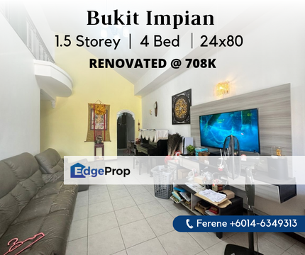 Impian Emas , 1.5 Storey , Gated Guarded , Renovated , Johor, Skudai