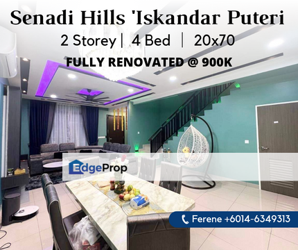 Senadi Hills , 2 Storey , Renovated Unit , Gated Guarded , Johor, Nusajaya