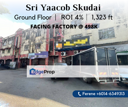 Sri Yaacob , Skudai , Ground Floor , ROI 4 %, Johor, Skudai