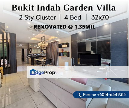 Garden Villa , 2 Storey Cluster , Bukit Indah, Johor, Johor Bahru