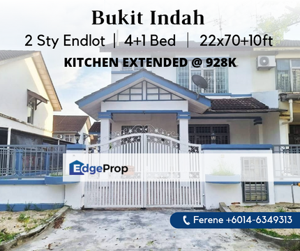 Bukit Indah , 2 Storey Endlot with 10ft Land , Johor, Johor Bahru