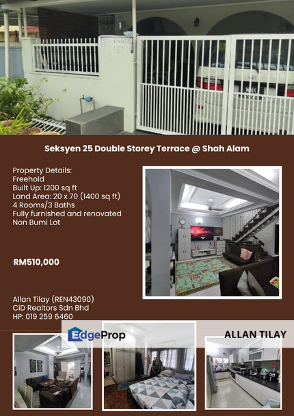 Seksyen 25 Double Storey Terrace @ Shah Alam, Selangor, Shah Alam