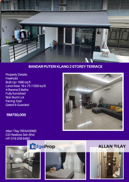 Bandar Puteri Klang 2 Storey Terrace, Selangor, Klang