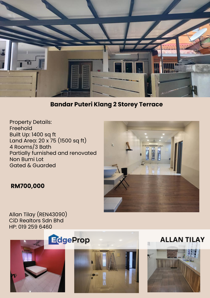 Bandar Puteri Klang 2 Storey Terrace, Selangor, Klang
