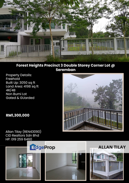 Forest Heights Precinct 3 Double Storey Corner Lot @ Seremban, Negeri Sembilan, Seremban