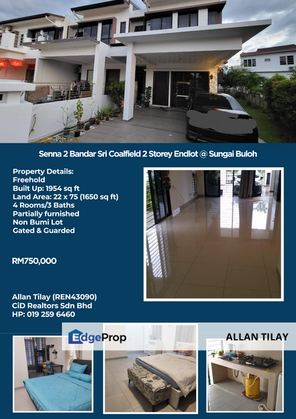 Senna 2 Bandar Seri Coalfield 2 Storey Endlot @ Sungai Buloh, Selangor, Sungai Buloh