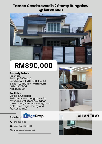 Taman Cenderawasih 2 Storey Bungalow @ Seremban, Negeri Sembilan, Seremban