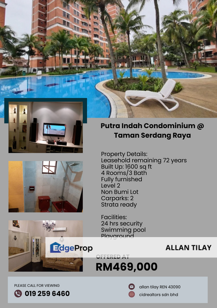 Putra Indah Condominium @ Taman Serdang Raya, Selangor, Seri Kembangan