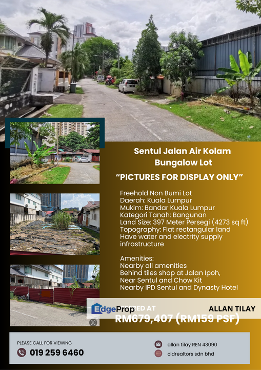 Sentul Jalan Air Kolam Bungalow Lot, Kuala Lumpur, Jalan Ipoh