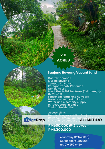 Saujana Rawang Vacant Land, Selangor, Rawang