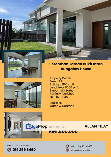Taman Bukit Intan Seremban Bungalow House, Negeri Sembilan, Seremban