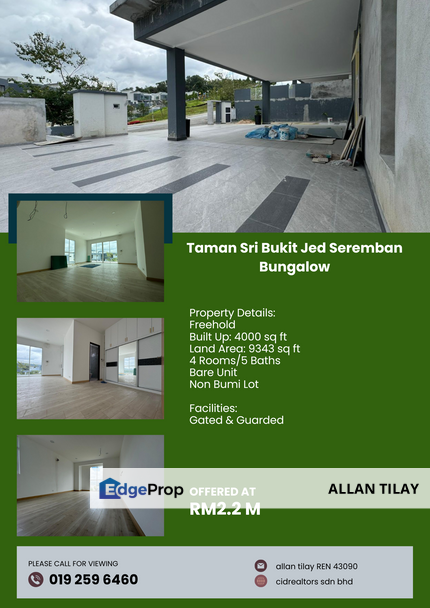 Taman Sri Bukit Jed Seremban Bungalow, Negeri Sembilan, Seremban