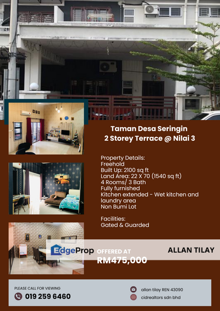 Taman Desa Seringin 2 Storey Terrace @ Nilai 3, Negeri Sembilan, Nilai