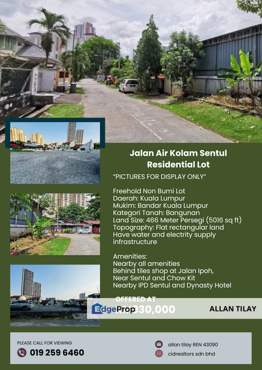 Jalan Air Kolam Sentul Residential Lot, Kuala Lumpur, Jalan Ipoh