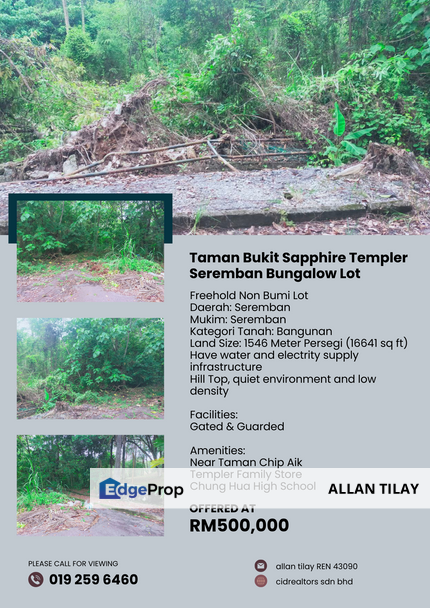 Taman Bukit Sapphire Templer Seremban Bungalow Lot, Negeri Sembilan, Seremban