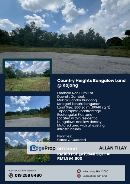 Country Heights Bungalow Land @ Kajang, Selangor, Country Heights