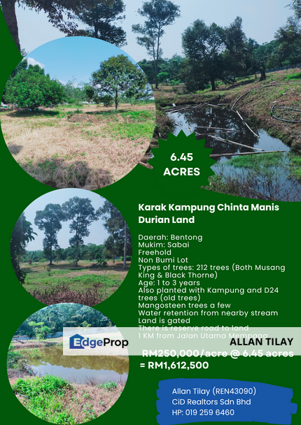 Karak Kampung Chinta Manis Durian Land, Pahang, Karak