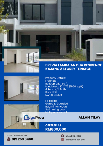 Brevia Lambaian Dua Residence Kajang 2 Storey Terrace, Selangor, Kajang