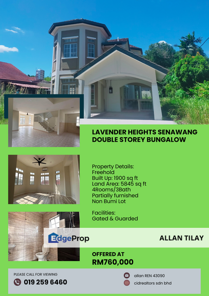 Lavender Heights Senawang Double Storey Bungalow, Negeri Sembilan, Seremban