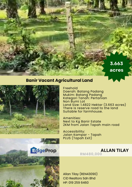 Banir Vacant Agricultural Land, Perak, Tapah