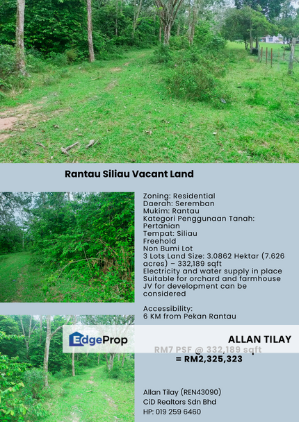 Rantau Siliau Vacant Land, Negeri Sembilan, Seremban