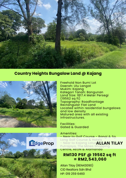 Country Heights Bungalow Land @ Kajang, Selangor, Country Heights