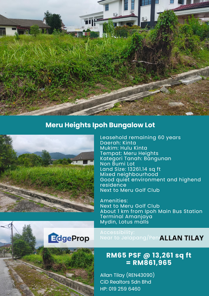 Meru Heights Ipoh Bungalow Lot, Perak, Kinta