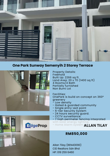 One Park Sunway Semenyih 2 Storey Terrace, Selangor, Semenyih