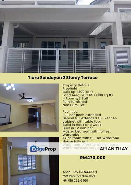 Tiara Sendayan 2 Storey Terrace, Negeri Sembilan, Seremban