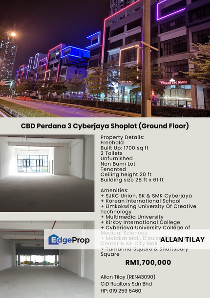 CBD Perdana 3 Cyberjaya Shoplot (Ground Floor) , Selangor, Cyberjaya