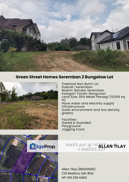 Green Street Homes Seremban 2 Bungalow Lot, Negeri Sembilan, Seremban