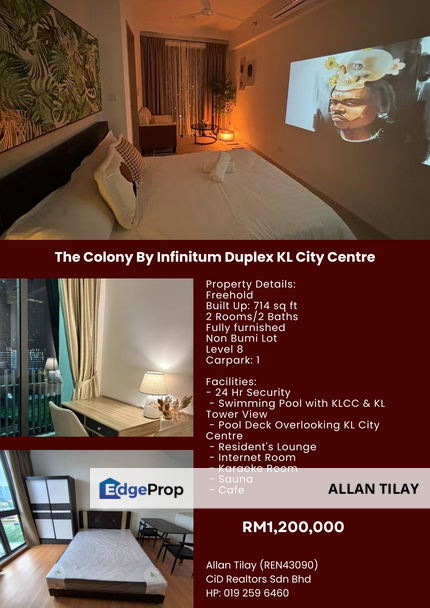 The Colony By Infinitum Duplex KL City Centre, Kuala Lumpur, KL City