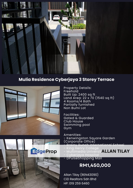 Mulia Residence Cyberjaya 3 Storey Terrace, Selangor, Cyberjaya