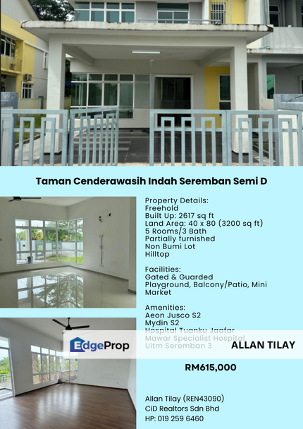 Taman Cenderawasih Indah Seremban Semi D, Negeri Sembilan, Seremban